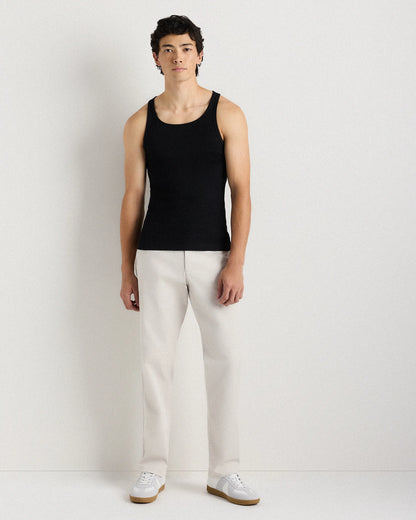 Organic Cotton Ribbed Tank Top (3-Pack) - S / True Black