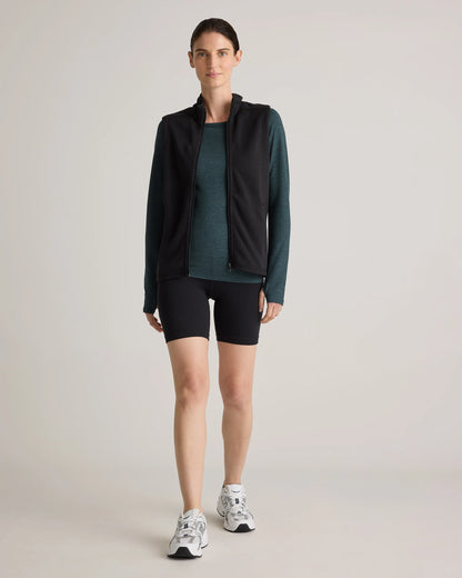 Ultra-Soft Fitted Long Sleeve Top - XS / Heather Navy