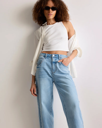 Bella Stretch Barrel Jeans - 24 / Cool Blue