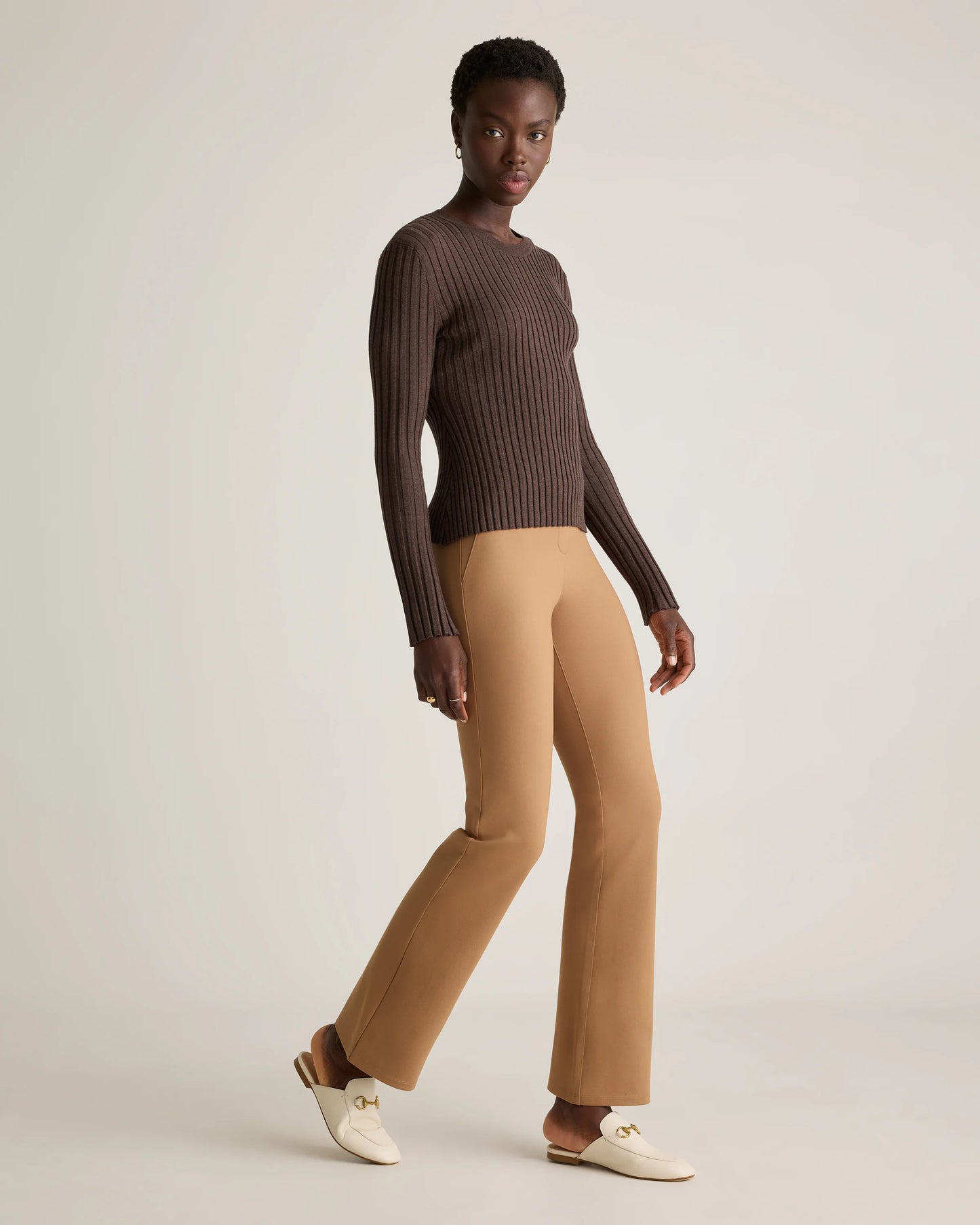 Ultra-Stretch Ponte Bootcut Pants - XS / Black