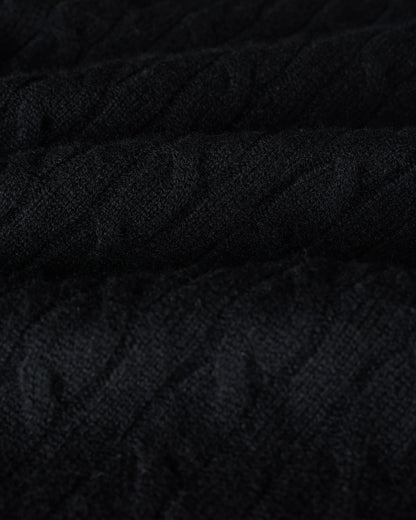 Mongolian Cashmere Classic Cable Crewneck Sweater - S / Teak