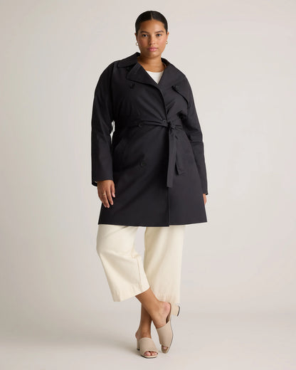 Comfort Stretch Trench Coat - XS / Navy