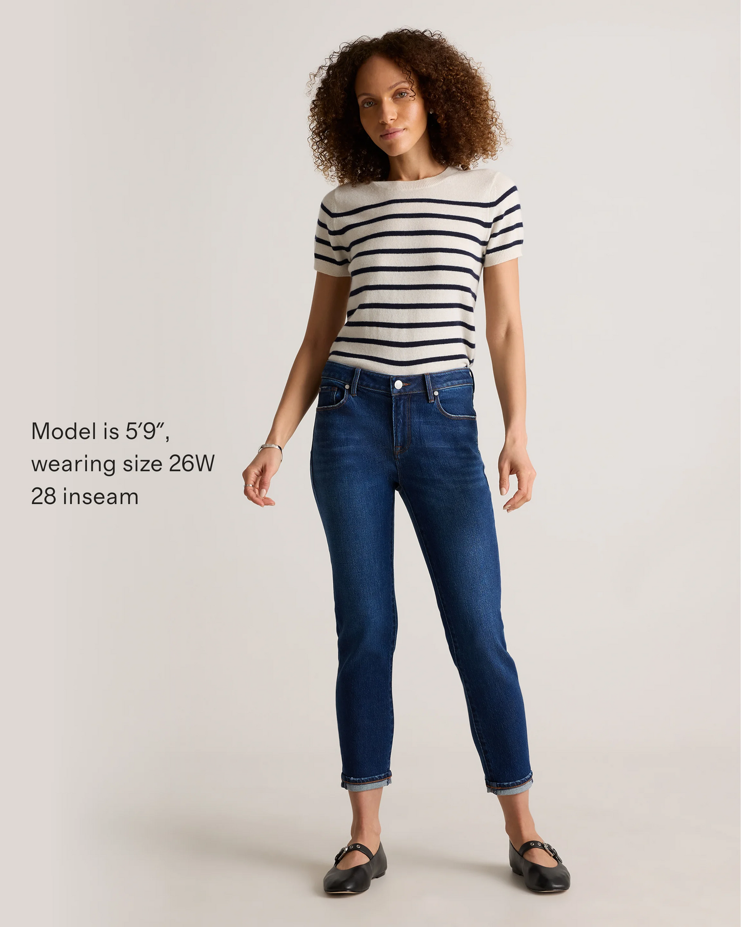 Luna Stretch Slim Boyfriend Jeans - 24 / Stormy Blue