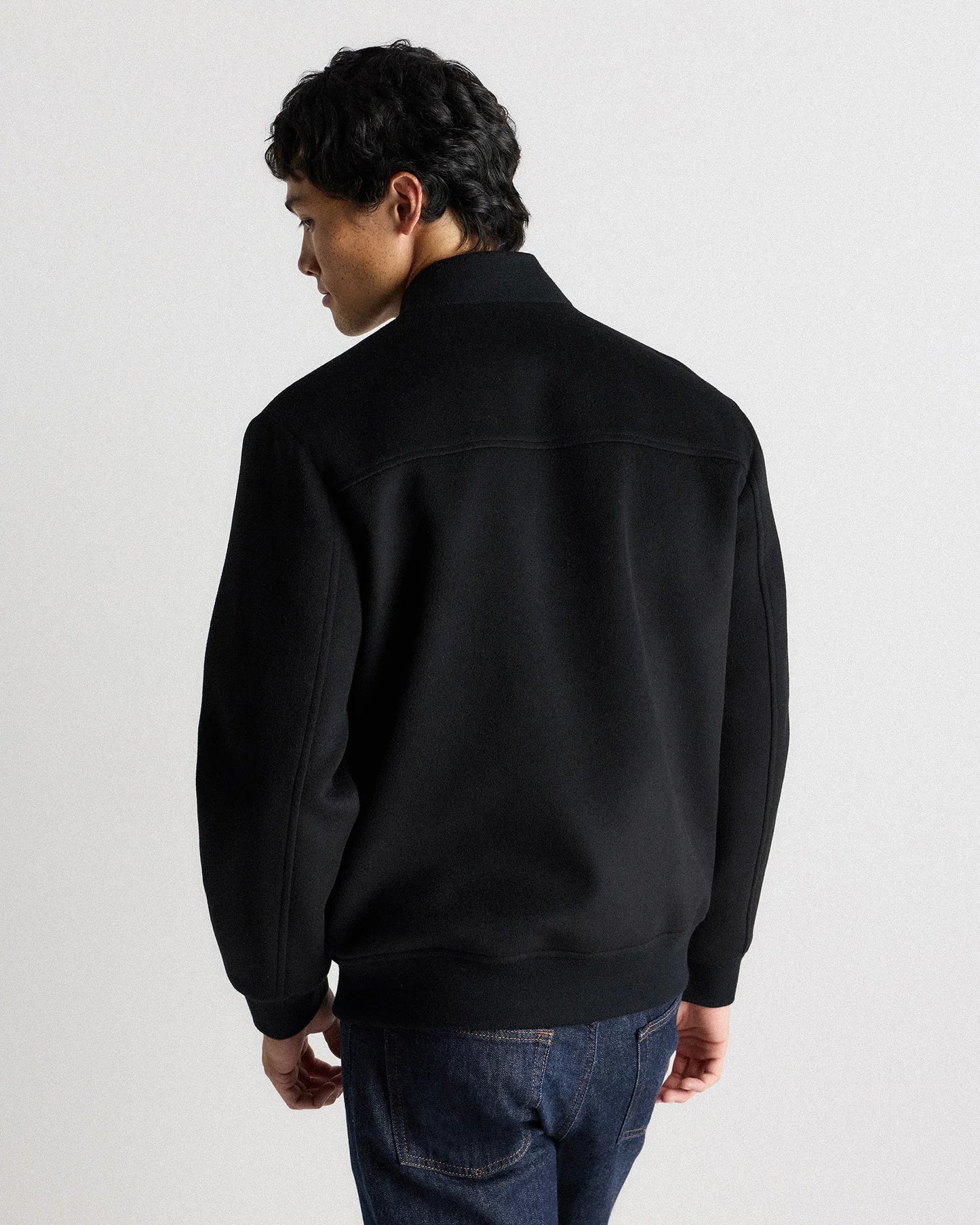 100% Mongolian Cashmere Bomber Jacket - S / Black