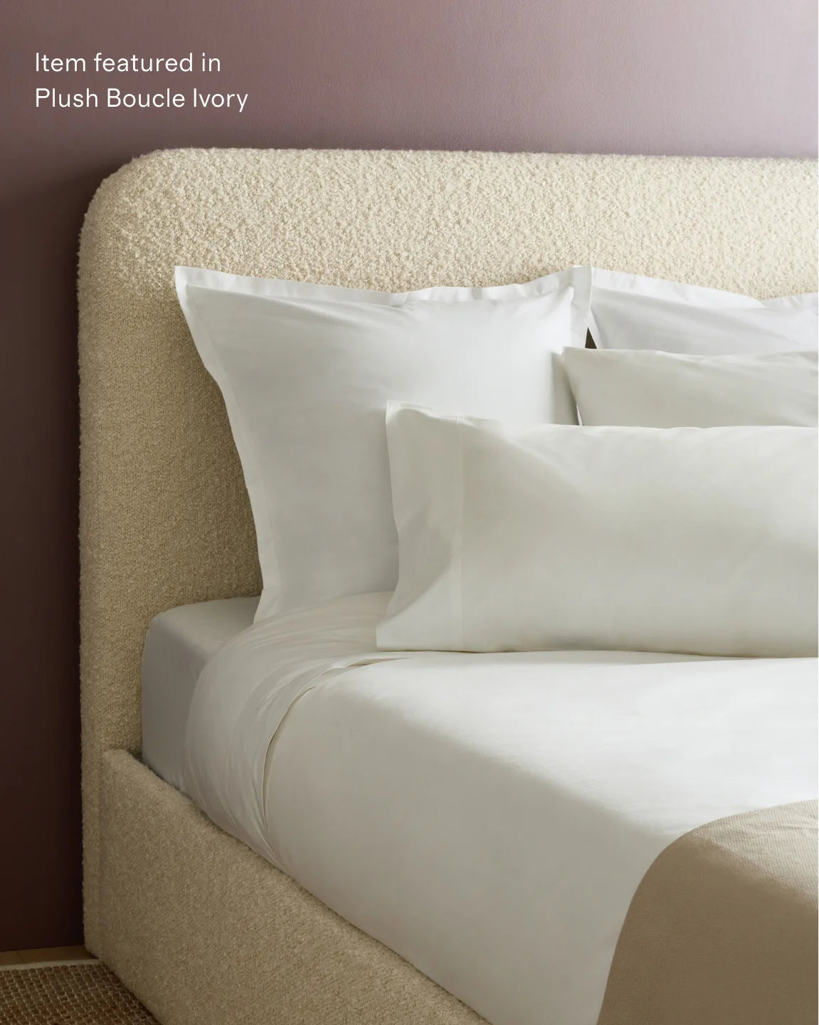 Plush Boucle Curved Bed - Full / Ivory