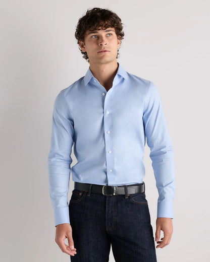 Organic Cotton Oxford Non-Iron Dress Shirt - S / Pale Blue