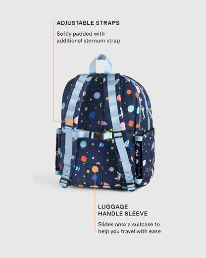 Recycled Double Pocket Backpack - One Size / Rainbow Clouds