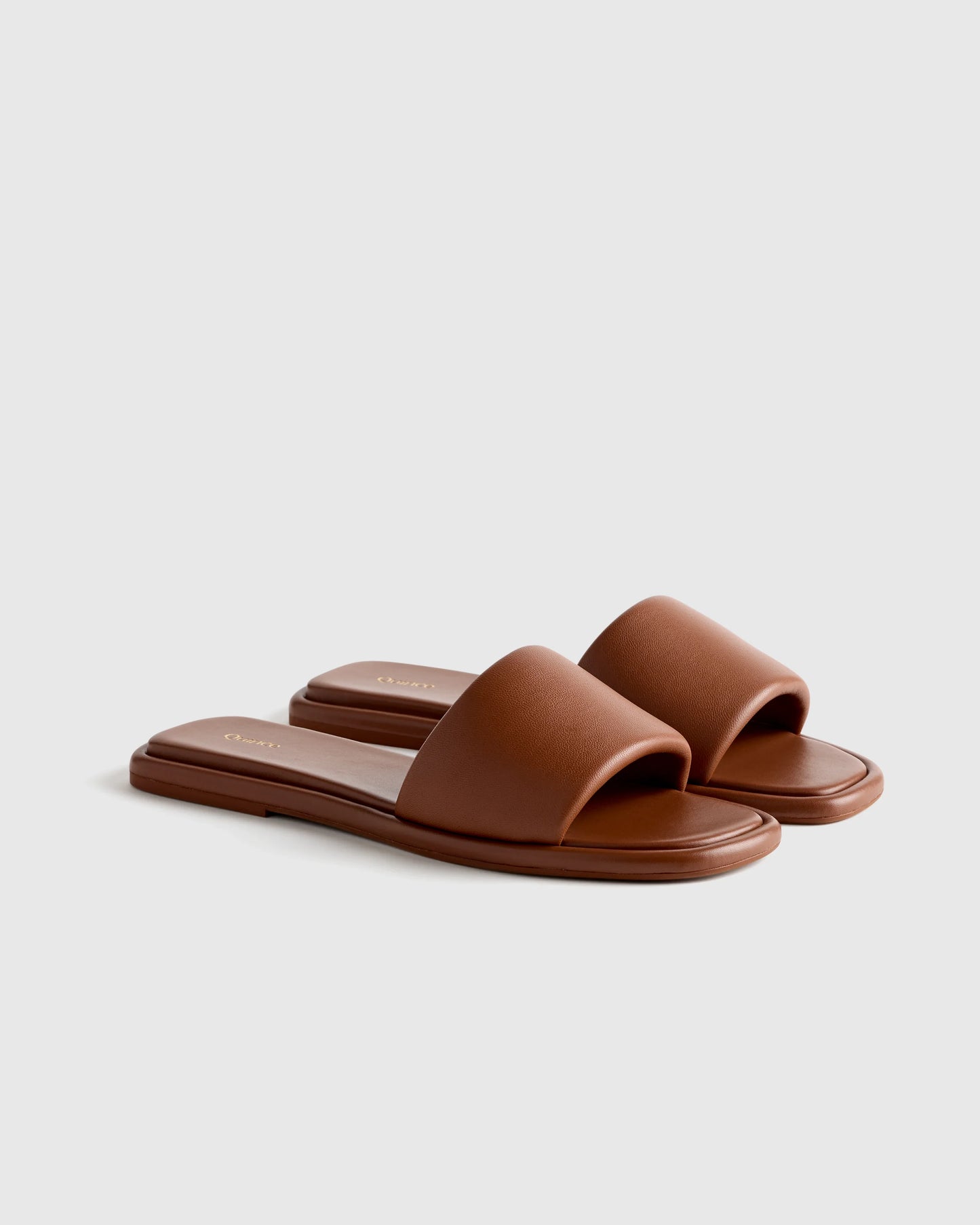 Italian Leather Slide Sandal - 5 / Bone