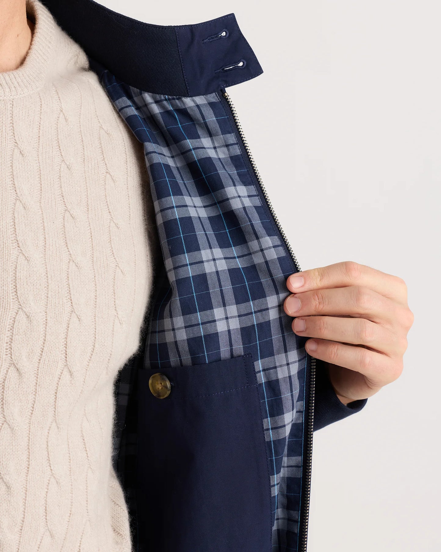 Heritage Water-Resistant Harrington Jacket - S / Deep Navy