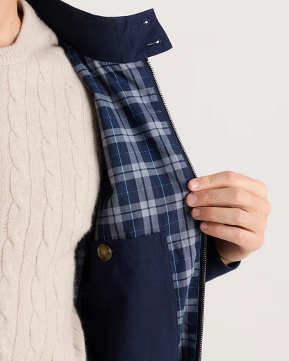 Heritage Water-Resistant Harrington Jacket - S / Deep Navy