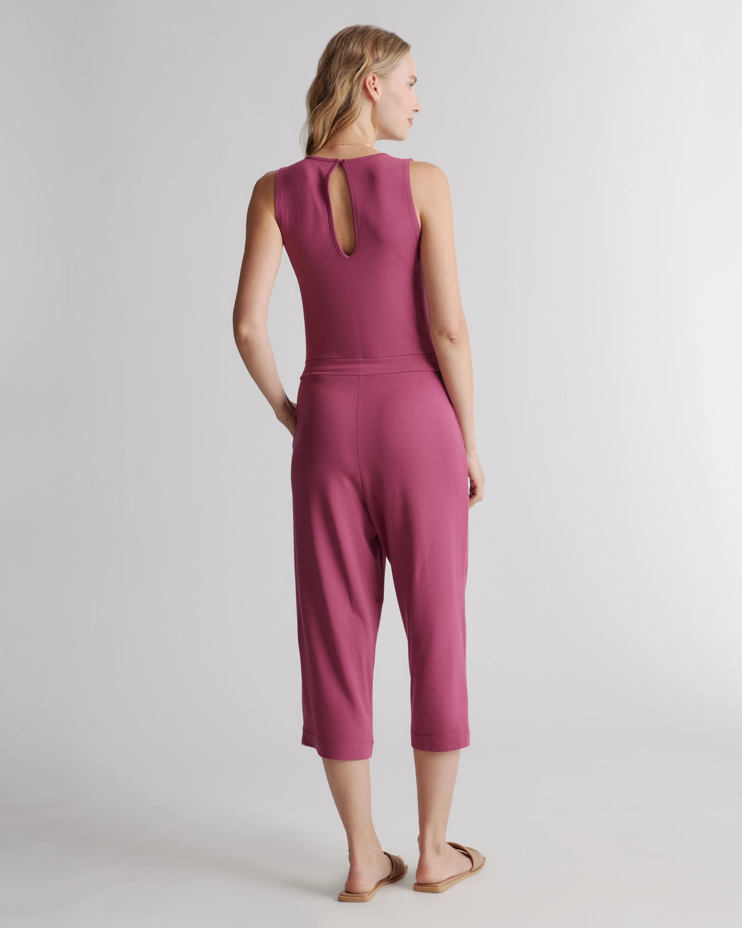French Terry Modal Jumpsuit - XS / Rose