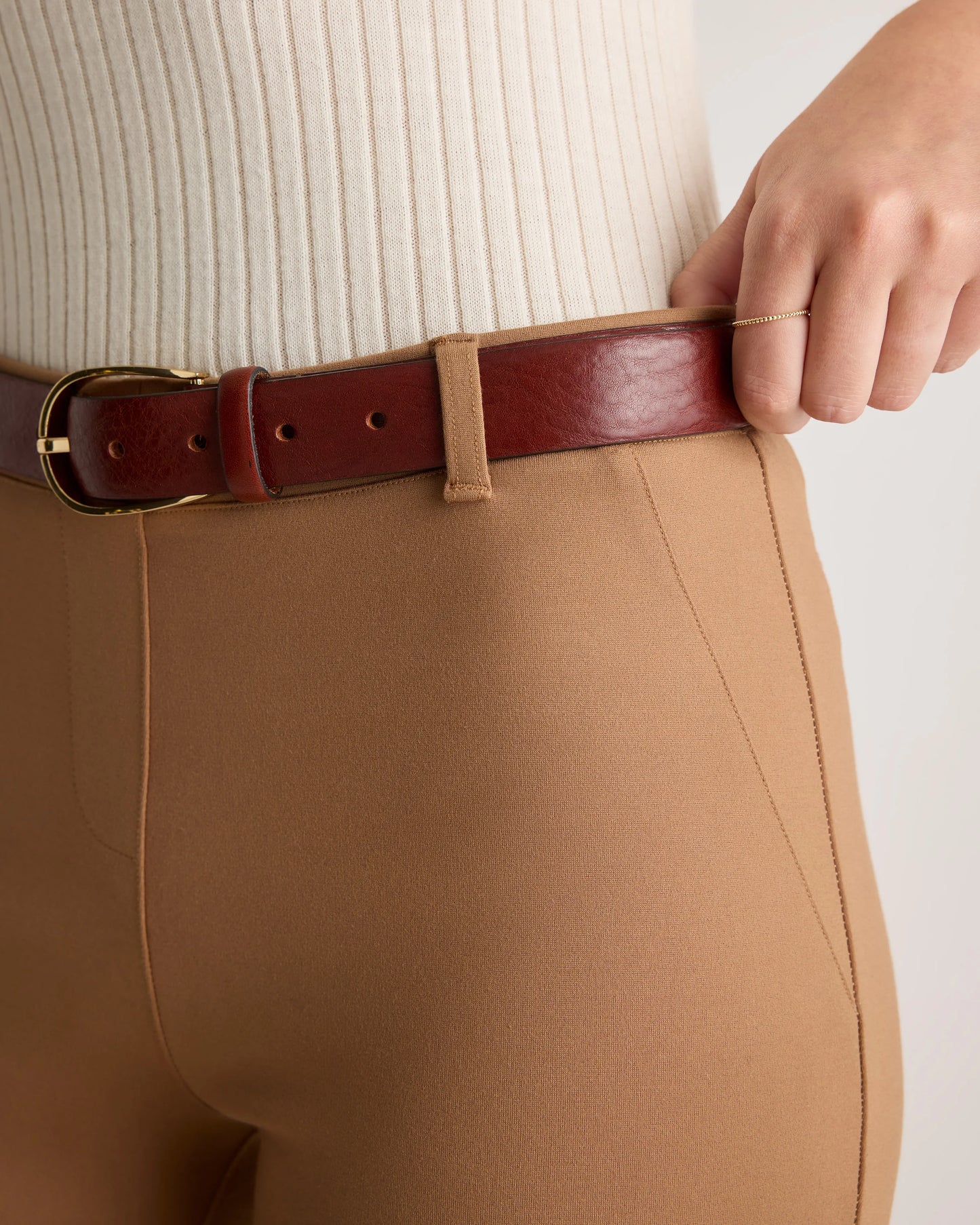 Ultra-Stretch Ponte Straight Leg Pants - XS / Morel Grey