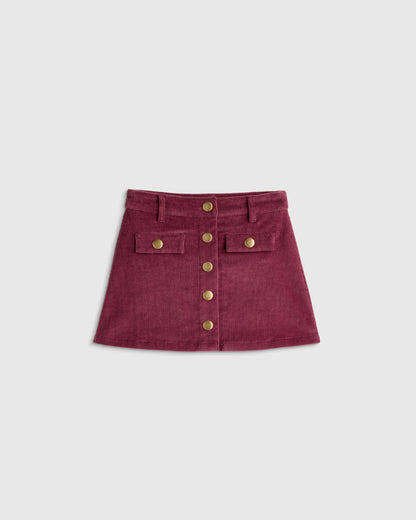 Organic Cotton Stretch Corduroy Skirt - 4T / Dried Herb