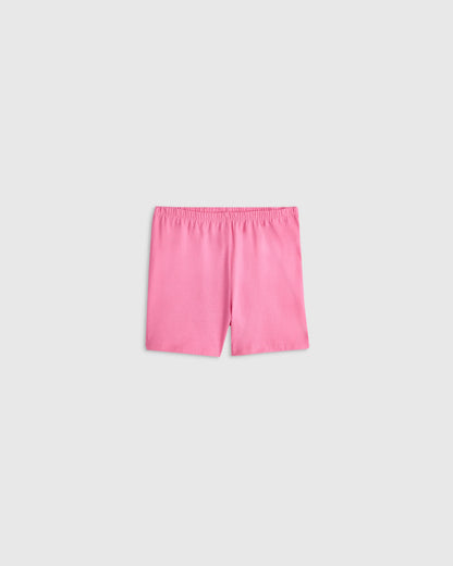 Organic Cotton Cartwheel Shorts - 2T / Bright Blush