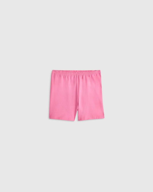 Organic Cotton Cartwheel Shorts - 2T / Bright Blush