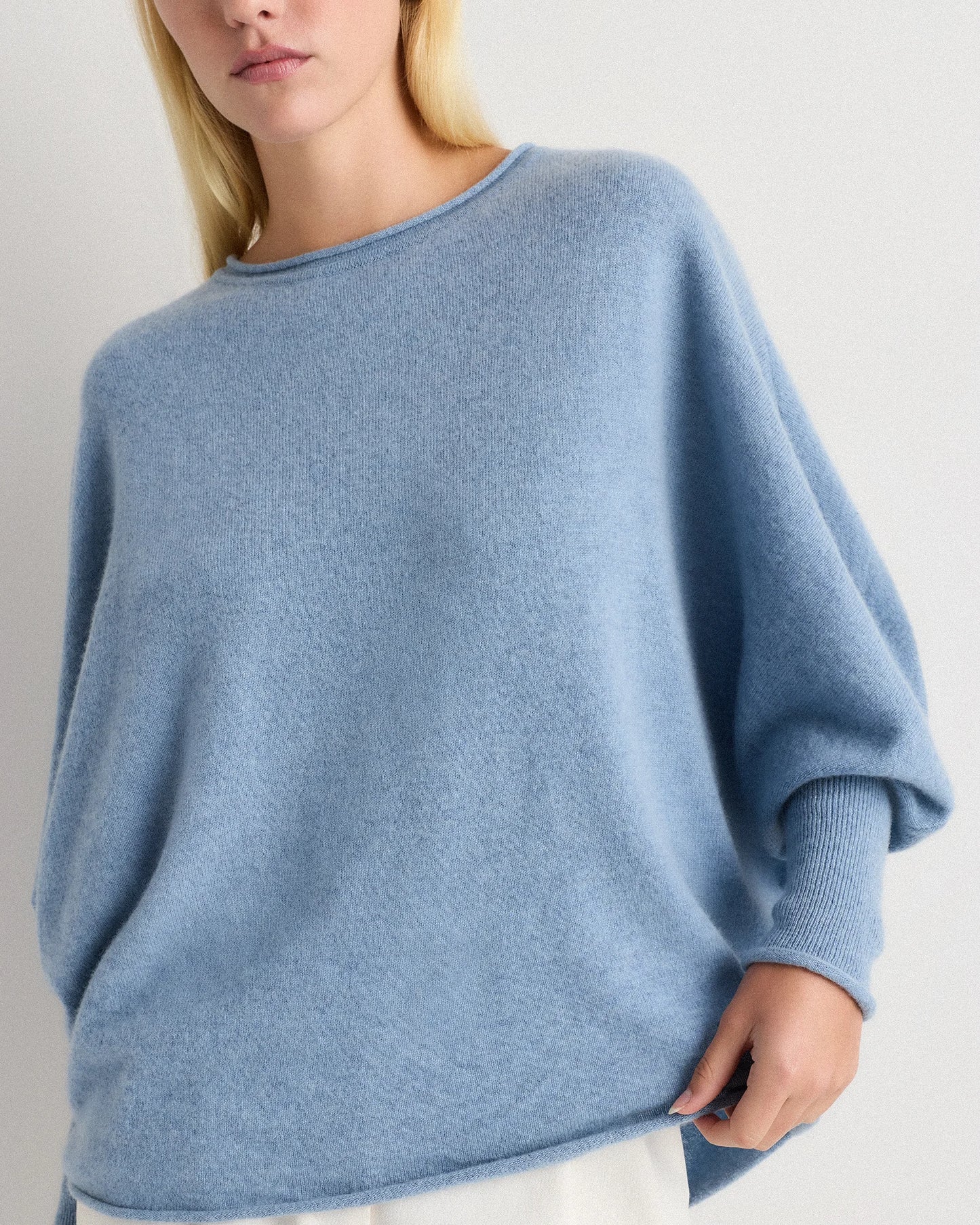 Mongolian Cashmere Batwing Sweater - S/M / Black