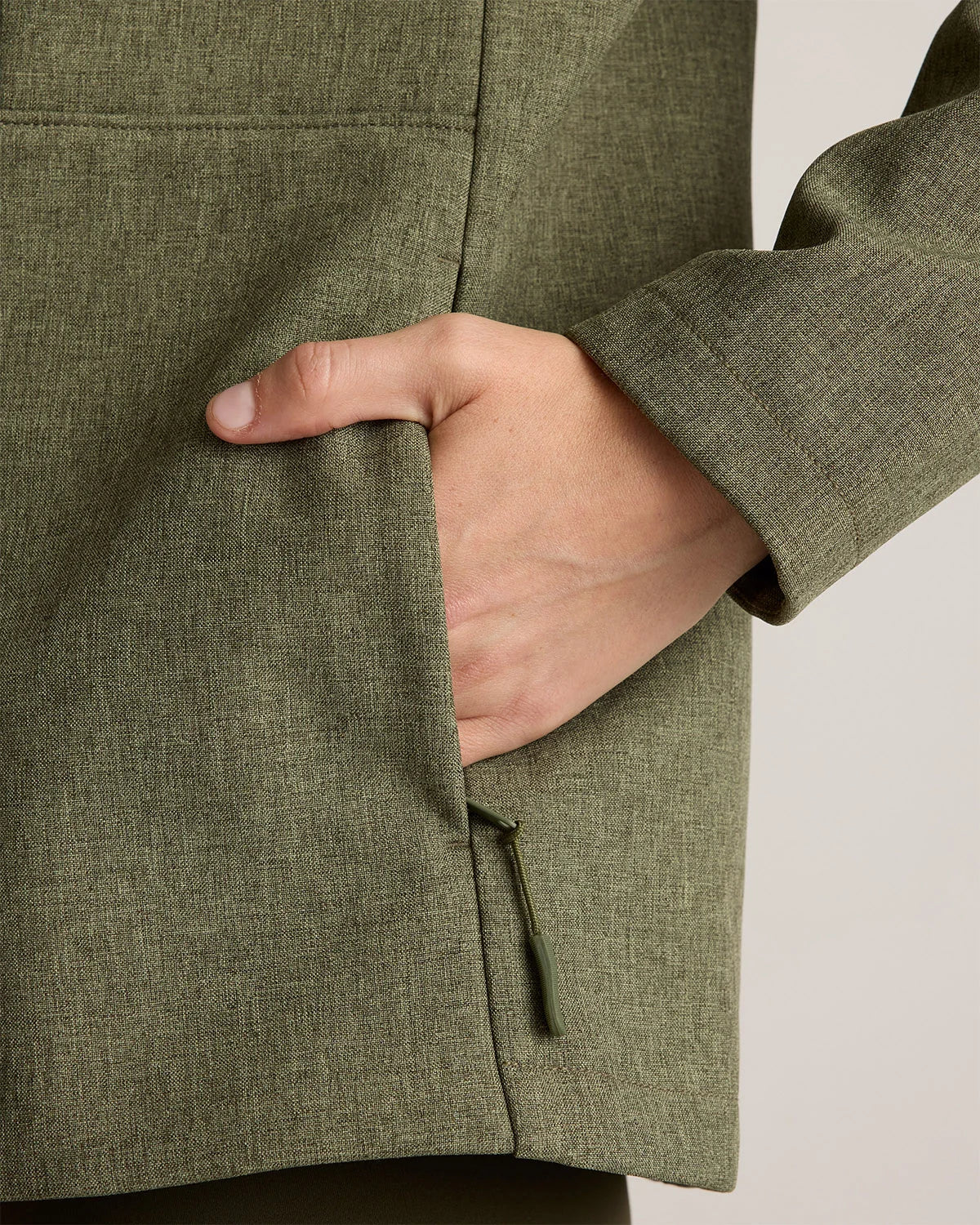 Softshell Fleece-Lined Full-Zip Jacket - XS / Heather Deep Navy