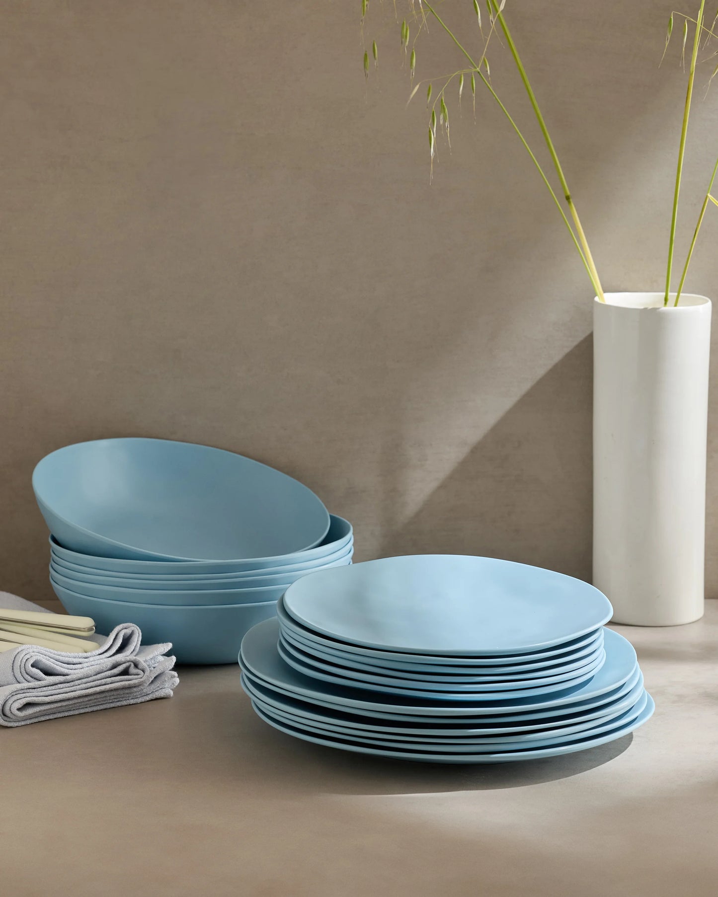 Outdoor Melamine 18pc Dinnerware Set - One Size / Mint Green