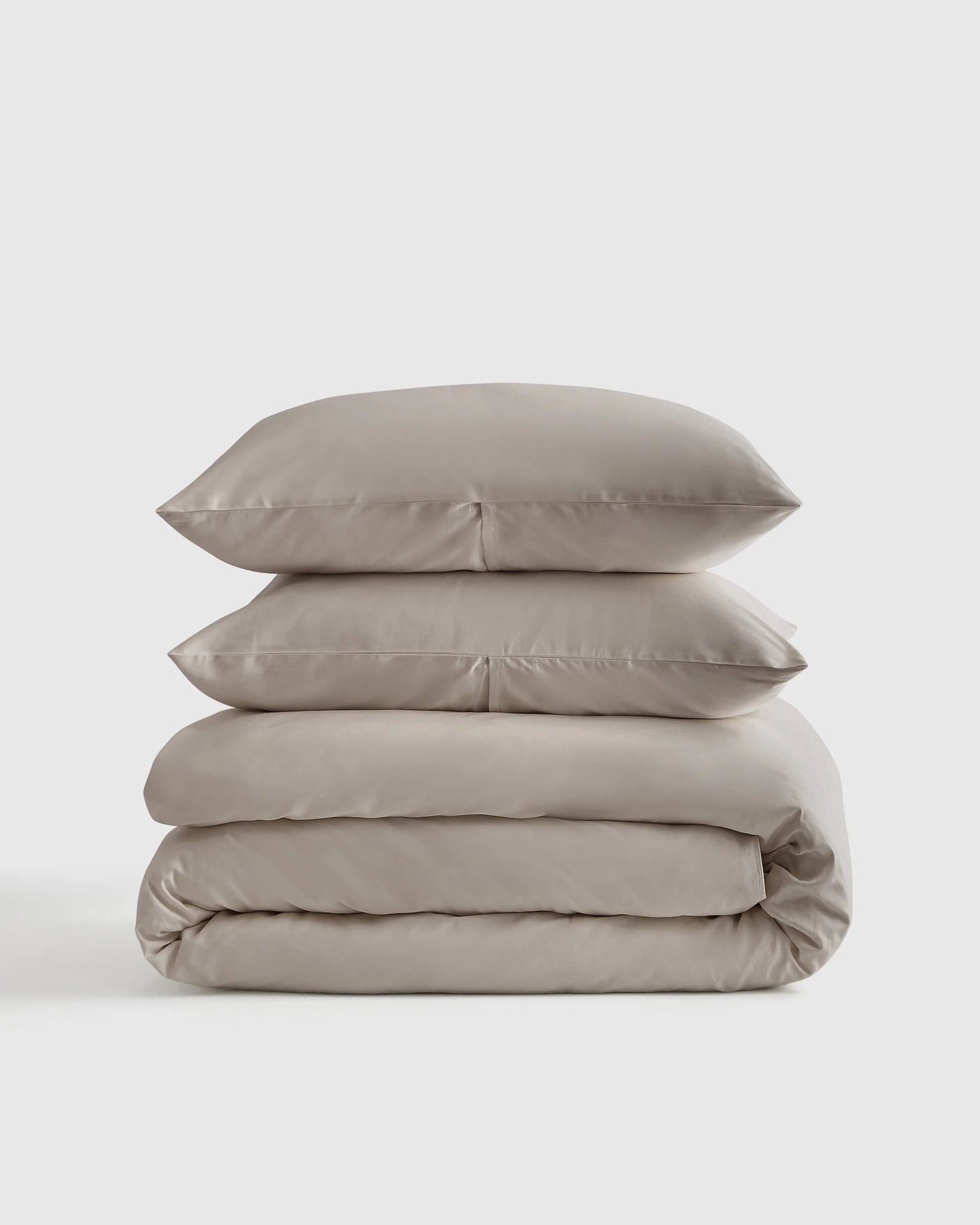 Luxury Organic Sateen Duvet Cover Set - Twin / Ivory
