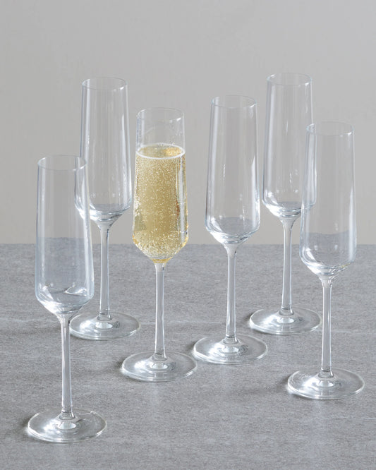 Pure Champagne Flute (Set of 6) - One Size / No Color