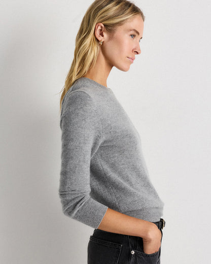 Mongolian Cashmere Crewneck Sweater - XS / Ivory