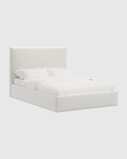 Square Bed in Performance Velvet - Full / Butterscotch