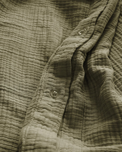 Organic Cotton Gauze Duvet Cover Set - Twin / Dried Sage