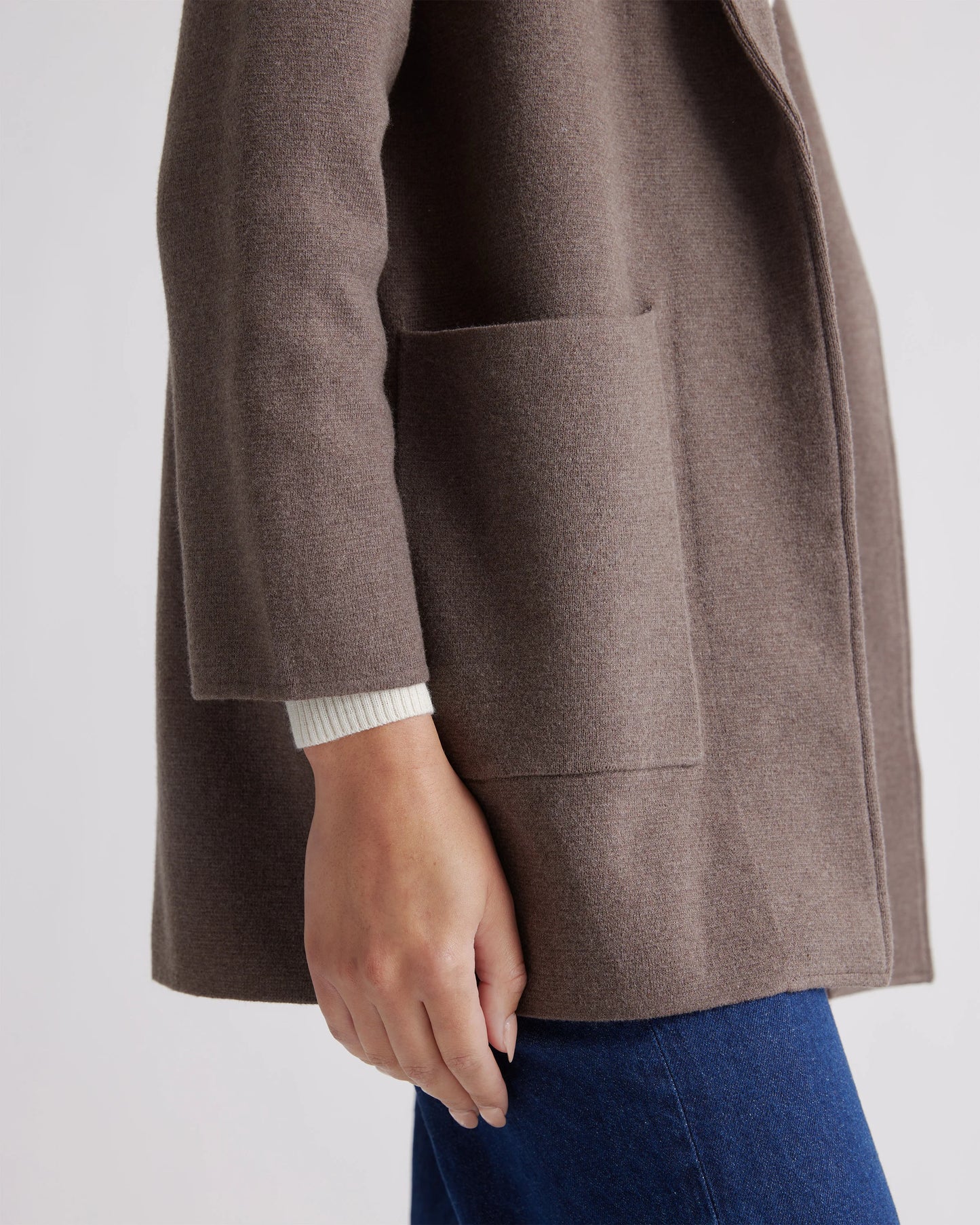100% Organic Cotton Knit Blazer - XS / Heather Dove Grey