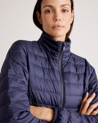 Lightweight Down Packable Puffer Jacket - XS / Black