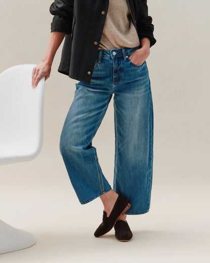 Bella Stretch Barrel Jeans - 24 / Cool Blue