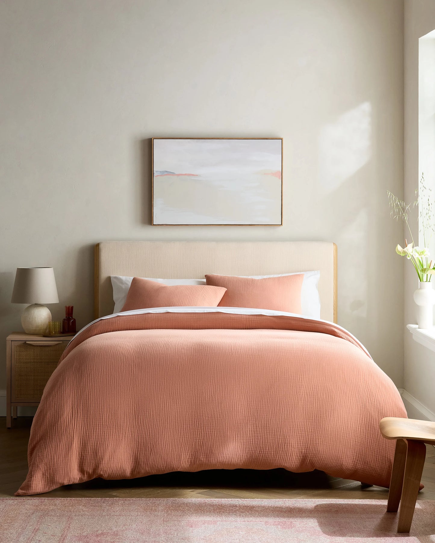 Organic Cotton Gauze Duvet Cover - Twin / Dried Sage
