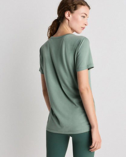 100% Merino Wool All-Season Base Layer Tee - XS / Sea Spray Green