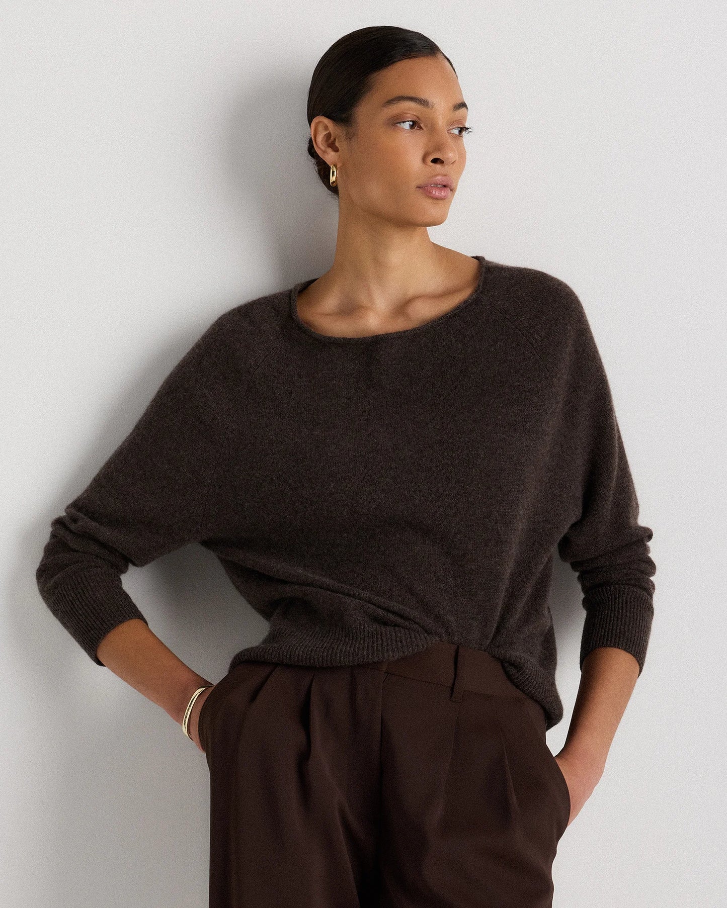 Mongolian Cashmere Boatneck Sweater - XS / Black