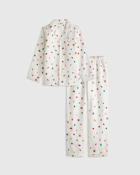Holiday Flannel Pajama Set - 2T / Multi Holiday