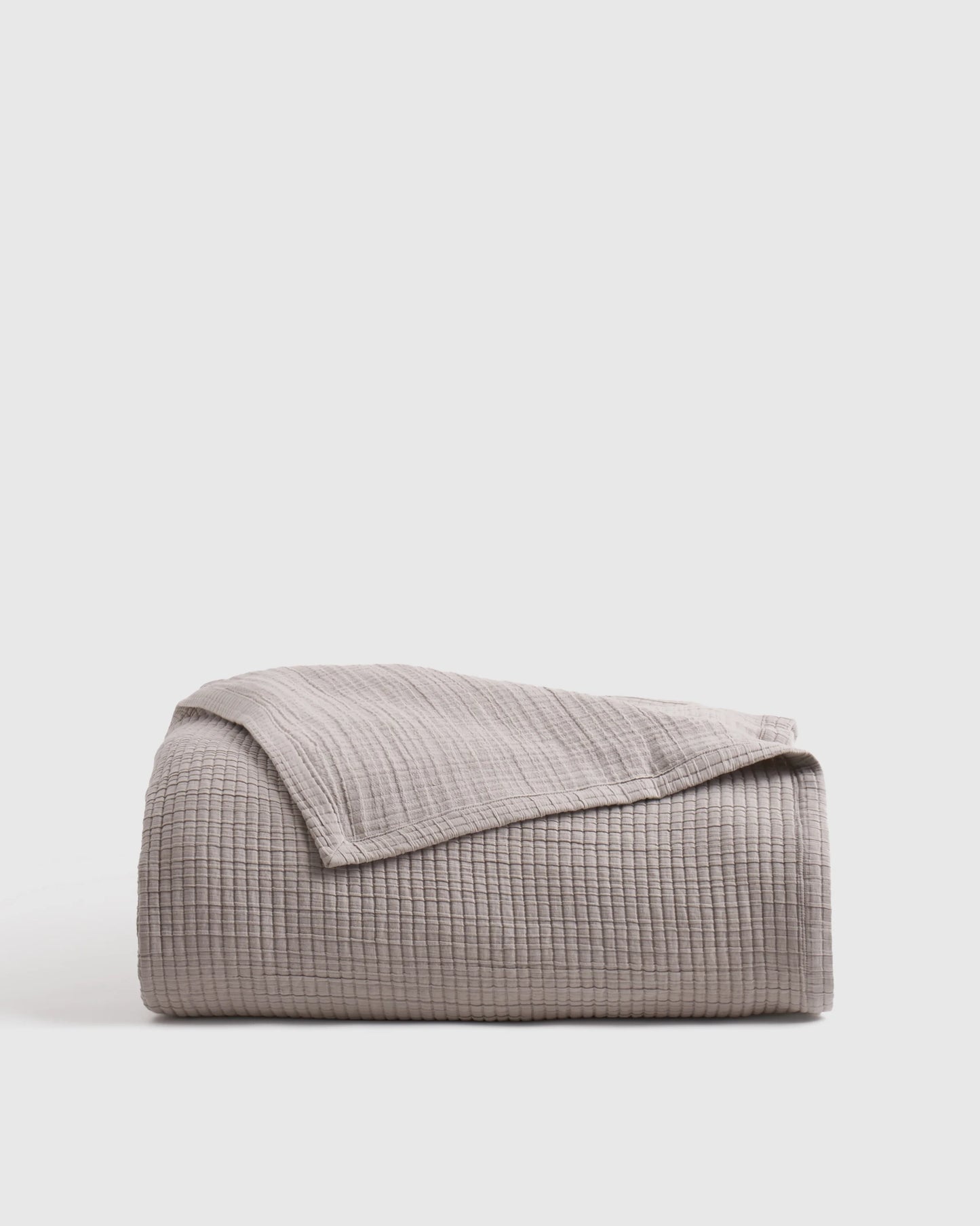 Organic Ribbed Cotton Coverlet - Twin / Toffee