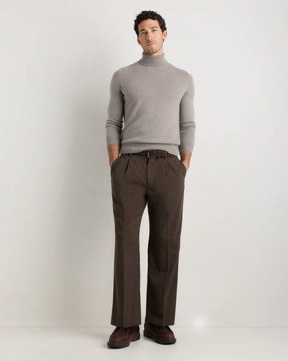 Mongolian Cashmere Turtleneck Sweater - S / Black