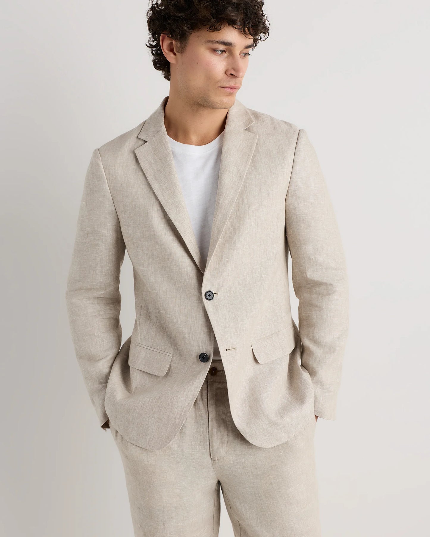 100% European Linen Blazer - XS / French Blue