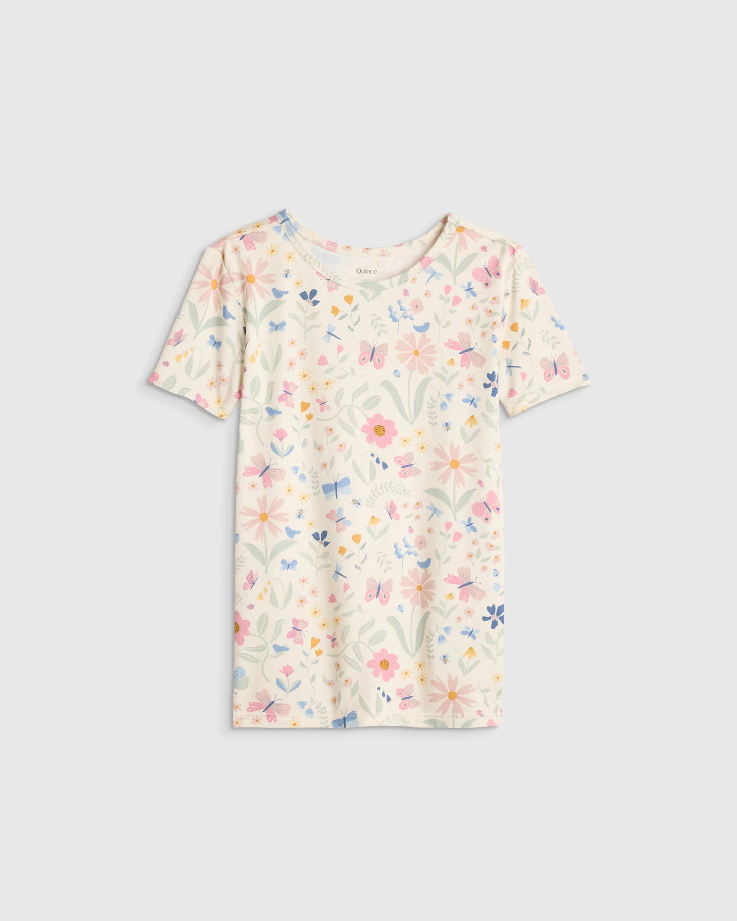 Bamboo Short Sleeve and Shorts Pajama Set - 6 / Lavender Hearts