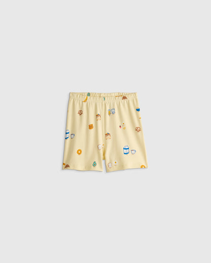 100% Organic Cotton Short Sleeve and Shorts Pajama Set - 2T / Navy Stripe