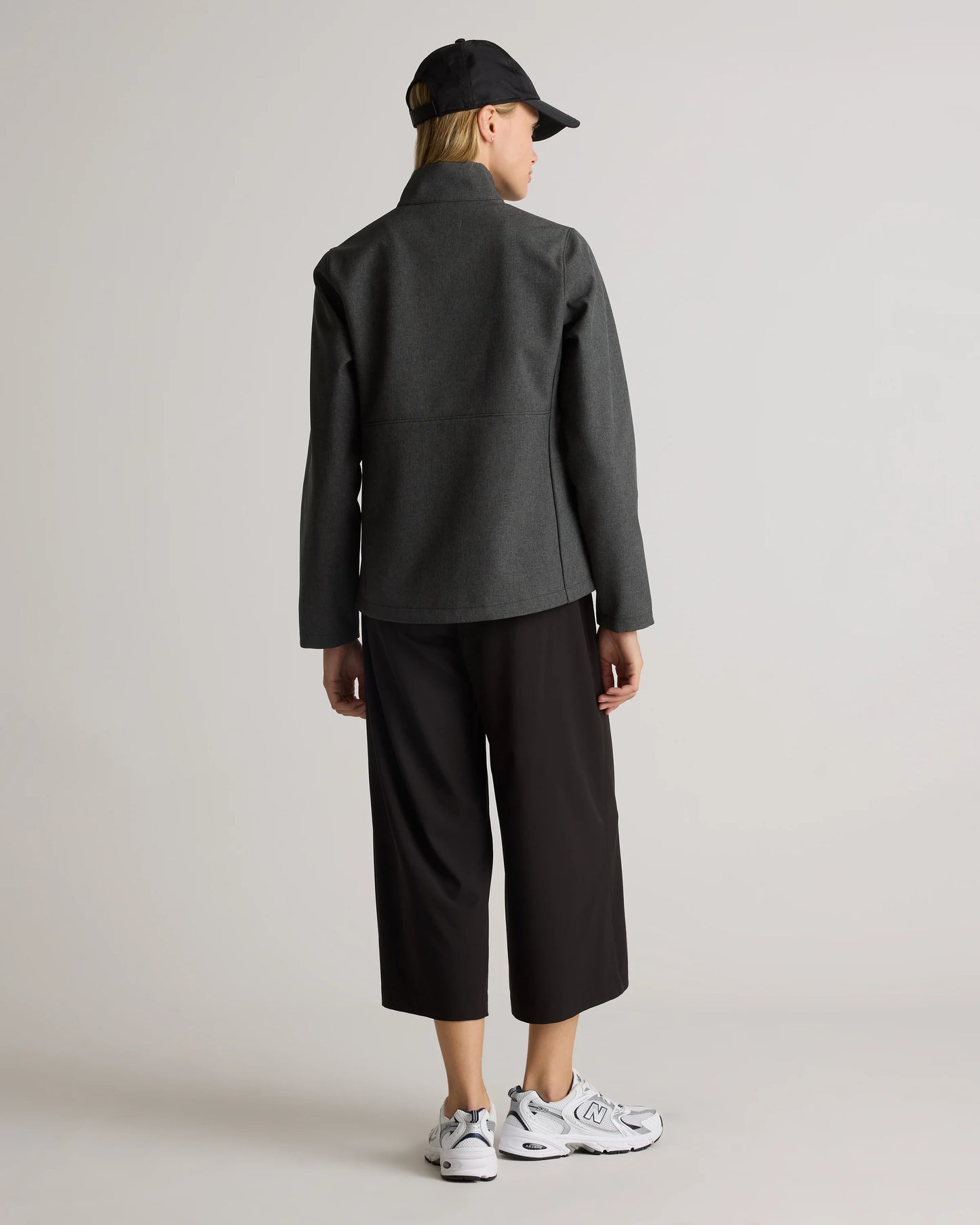 Softshell Fleece-Lined Full-Zip Jacket - XS / Heather Deep Navy