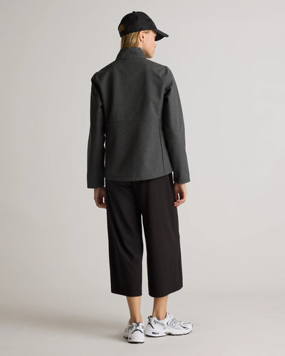 Softshell Fleece-Lined Full-Zip Jacket - XS / Heather Deep Navy