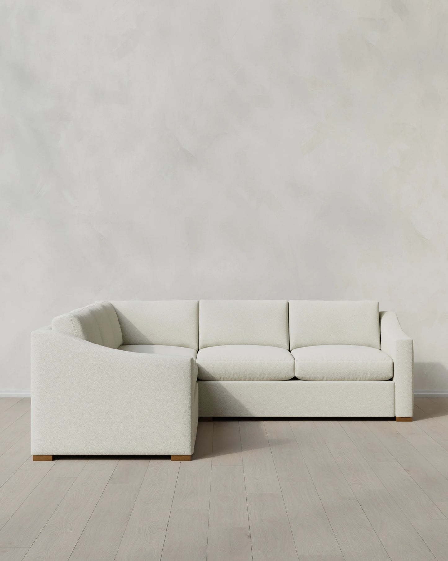 Hollis Slope Arm L Sectional in Performance Basketweave - 110x110 / Flax