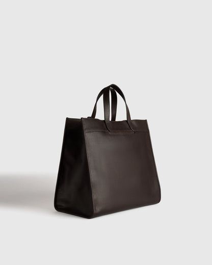 Excursion Italian Leather Tote - One Size / Hickory