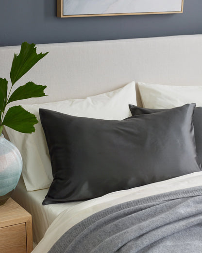 100% Mulberry Silk Pillowcase - Standard / White