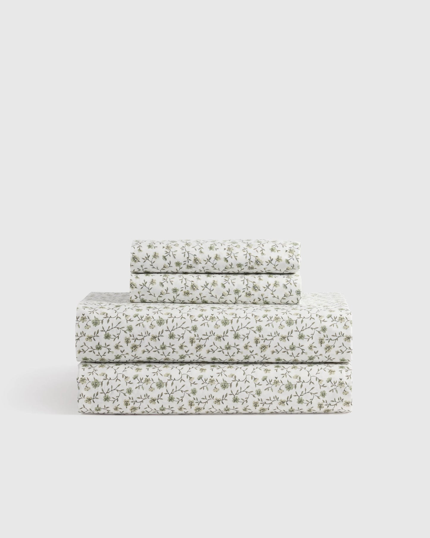 Organic Crisp Percale Floral Sheet Set - Twin / Blue Florette