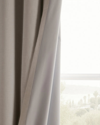 European Linen Grommet True Blackout Curtain - Single Panel - 48x84 / White