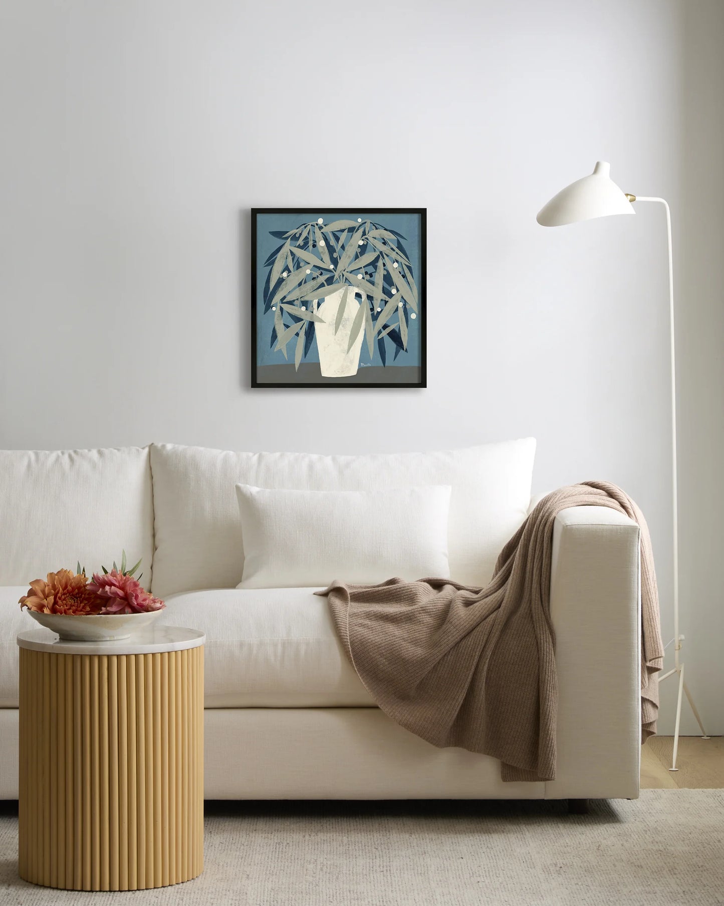 Blue Plant by Marco Marella - 21.25"x21.25" / Black