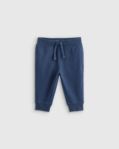 Organic Cotton French Terry Joggers - 3-6M / Blue Stars