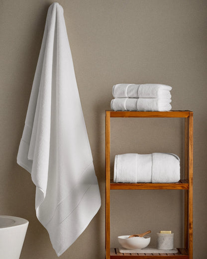 Classic Organic Turkish Cotton Bath Sheet Bundle (4 pieces) - One Size / White