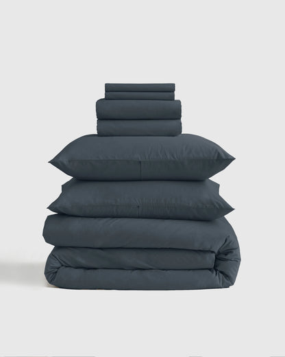 Organic Brushed Cotton Deluxe Bedding Bundle - Twin / White
